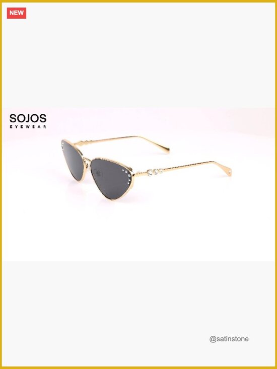 Retro Cateye Sunglasses with Rhinestone Accents UV400 Protection main image 4